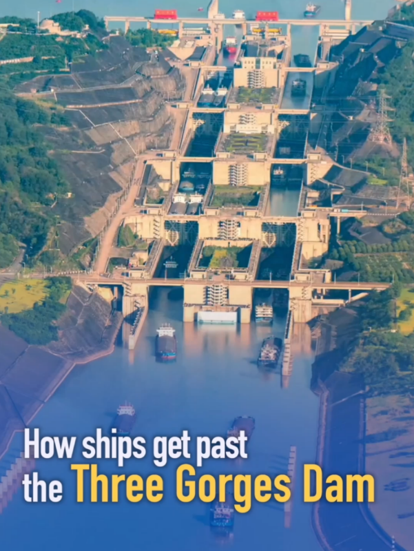 How do ships get past the Three Gorges Dam?