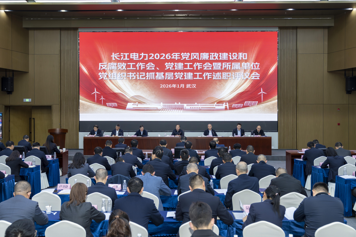 长江电力召开2026年党风廉政建设和反腐败工作会、党建工作会暨所属单位党组织书记抓基层党建工作述职评议会